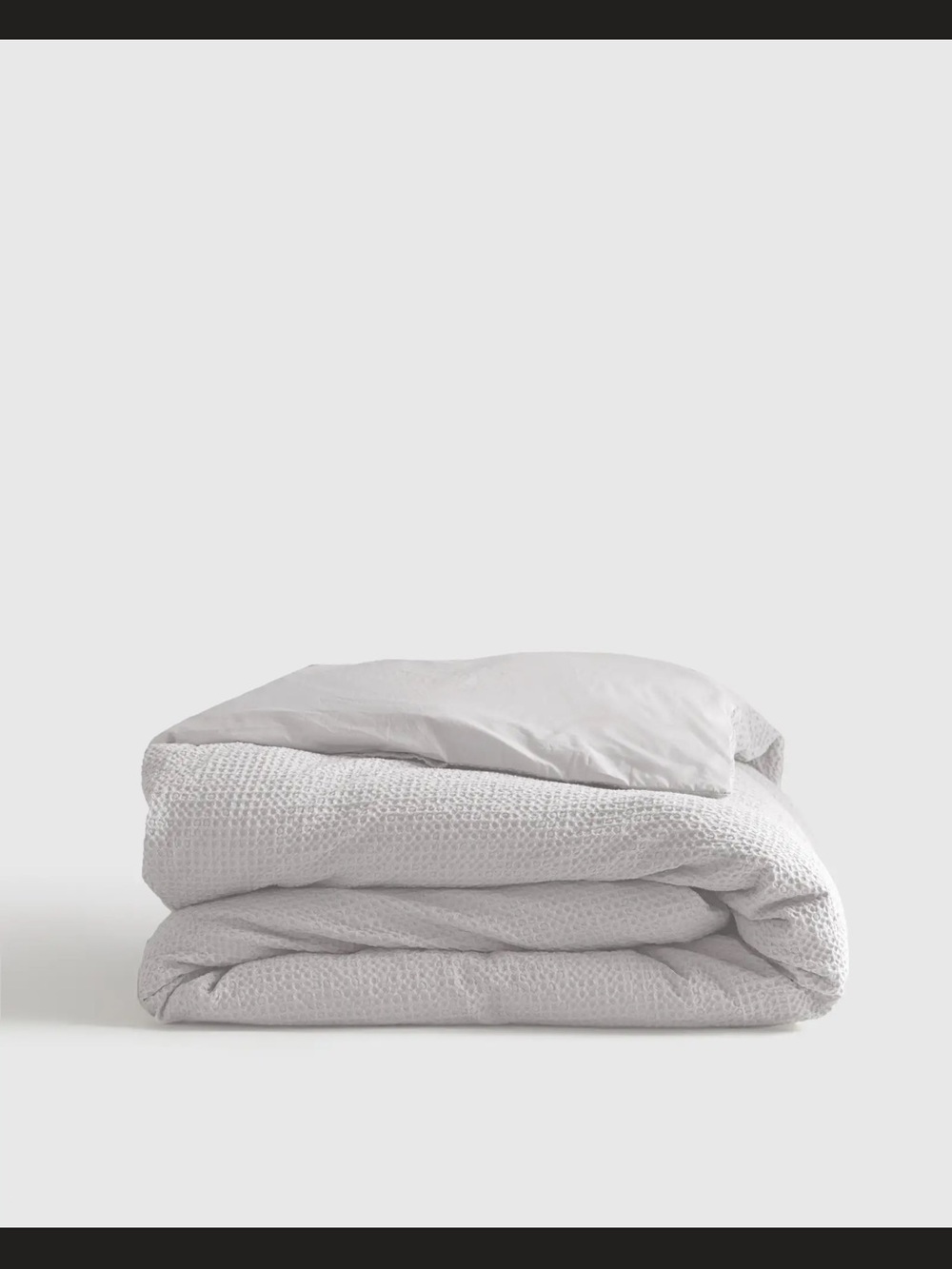 Organic Luxe Honeycomb Duvet Cover - King/Cal King in White